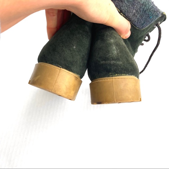 Wolverine Wilderness Green Suede Hiker Boots Plaid - Picture 8 of 11